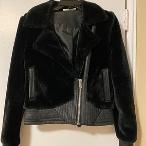 Faux Fur Bomber Jacket